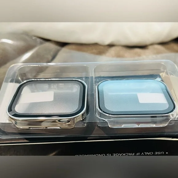 Adepoy 2 Pack Hard Case Compatible with Apple Watch 44mm Series 6 SE Series 5 - Picture 5 of 12